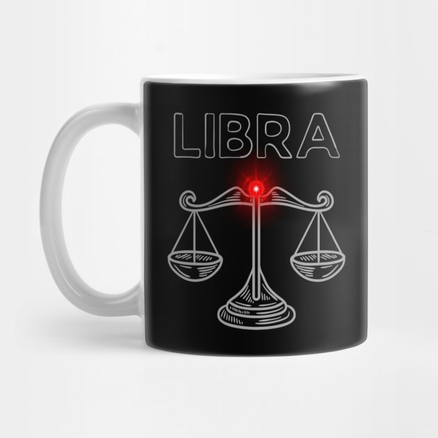 Libra | Evil Red Lighted Scale by MysticZodiac
